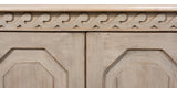 Sarreid Wrenn Credenza In Stone Grey - Stylish Reclaimed Pine Storage Solution For Modern Interiors Grey  53411-1