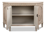 Sarreid Wrenn Credenza In Stone Grey - Stylish Reclaimed Pine Storage Solution For Modern Interiors Grey  53411-1