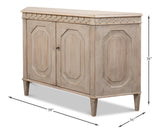 Sarreid Wrenn Credenza In Stone Grey - Stylish Reclaimed Pine Storage Solution For Modern Interiors Grey  53411-1