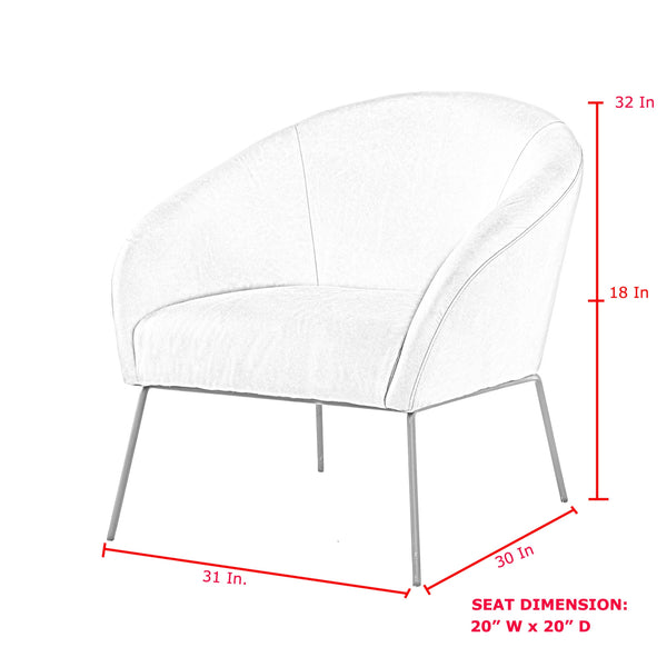 Homeroots 31" Navy Blue And Gold Velvet Barrel Chair   534133