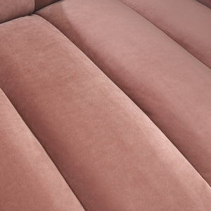 Homeroots 34" Blush And Gold Velvet Tufted Club Chair Blush,Gold  534134