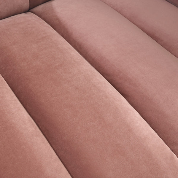 Homeroots 34" Blush And Gold Velvet Tufted Club Chair Blush,Gold  534134
