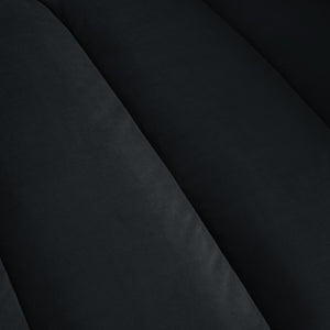 Homeroots 34" Black And Silver Velvet Tufted Club Chair Black,Chrome  534135