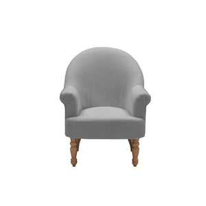 Homeroots 33" Gray And Brown Linen Arm Chair Grey  534142