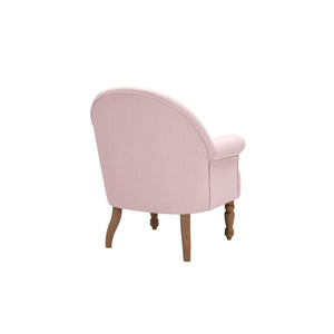 Homeroots 33" Pink And Brown Linen Arm Chair Pink  534143