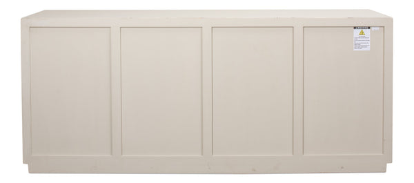 Sarreid Hollis 4-door Sideboard In Antique White With Natural Pine Doors - Stylish Storage Solution White  53415-3