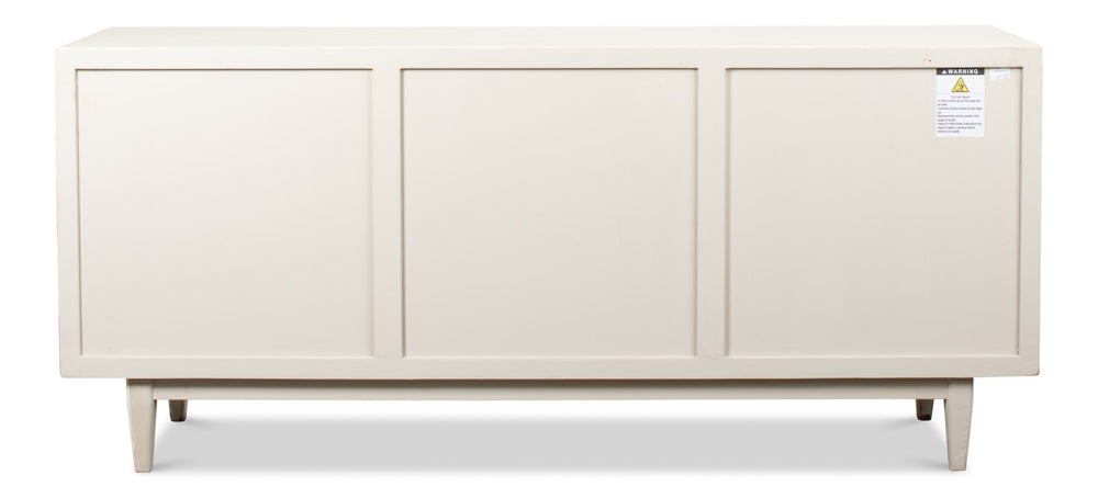 Sarreid Reese Sideboard In Antique White - Elegant Pine Storage Solution For Stylish Home Décor White  53416-3