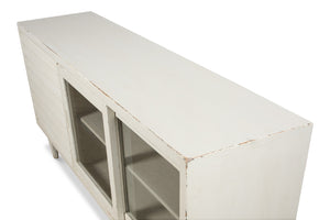 Sarreid Reese Sideboard In Antique White - Elegant Pine Storage Solution For Stylish Home Décor White  53416-3