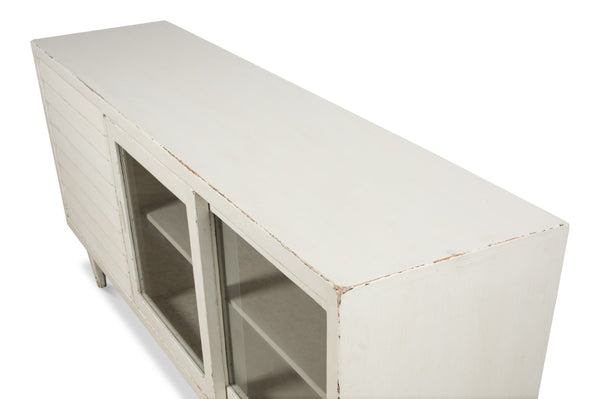 Sarreid Reese Sideboard In Antique White - Elegant Pine Storage Solution For Stylish Home Décor White  53416-3