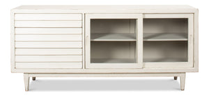 Sarreid Reese Sideboard In Antique White - Elegant Pine Storage Solution For Stylish Home Décor White  53416-3