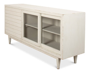 Sarreid Reese Sideboard In Antique White - Elegant Pine Storage Solution For Stylish Home Décor White  53416-3