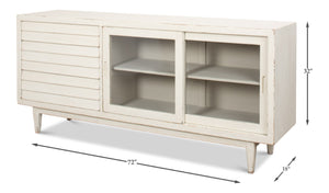 Sarreid Reese Sideboard In Antique White - Elegant Pine Storage Solution For Stylish Home Décor White  53416-3
