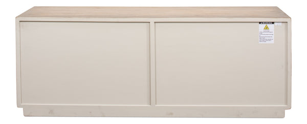 Sarreid Amalia Tv Stand In Stone Grey With Natural Reclaimed Pine Doors - Stylish & Modern Home Décor Grey  53417-1