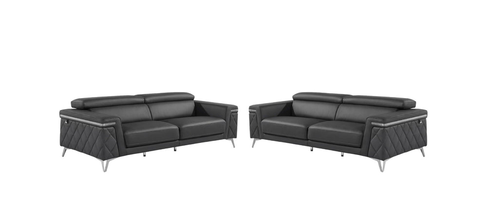 HomeRoots Two Piece Gray Seating Set for Four – Stylish, Durable, and Comfortable for Modern Living Spaces 534170