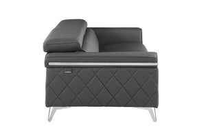 Homeroots Two Piece Gray Four Person Seating Set Dark Grey  534170