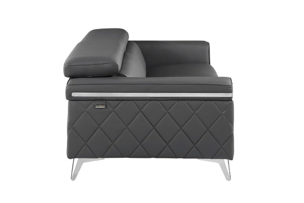 Homeroots Two Piece Gray Four Person Seating Set Dark Grey  534170