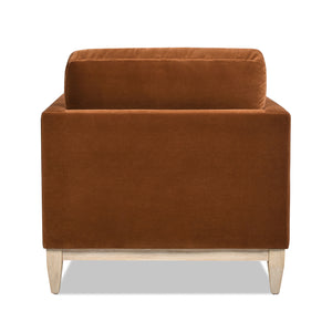 English Elm Jennifer Taylor Home - Knox 36" Modern Farmhouse Arm Chair In Burnt Orange Velvet – Cozy Comfort, Stylish Design & Durability B2719P238325