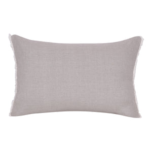 Homeroots 16" X 24" Natural And Ivory Floral Linen Zippered Pillow With Embroidery   534300