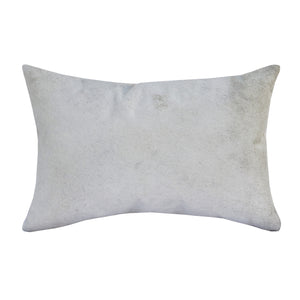 Homeroots 16" X 24" Ivory Faux Leather Zippered Pillow   534309
