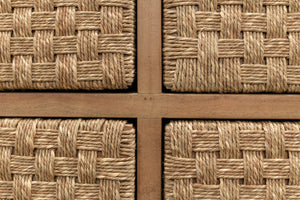 Sarreid Gewe Woven Front Chest Of Drawers - Stylish Acacia With Driftwood Finish For Elegant Storage Solutions Tan  53432