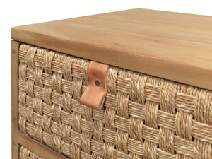 Sarreid Gewe Woven Front Chest Of Drawers - Stylish Acacia With Driftwood Finish For Elegant Storage Solutions Tan  53432
