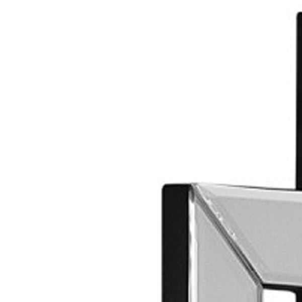 Homeroots 35" Clear Unframed Art Deco Accent Mirror  Glass 534353