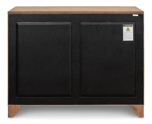 Sarreid Augustus 2 Door Cabinet - Stylish Flaky Pine Finish With Acacia & Iron In Antique Nickel Design Tan  53435