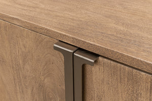 Sarreid Augustus 2 Door Cabinet - Stylish Flaky Pine Finish With Acacia & Iron In Antique Nickel Design Tan  53435