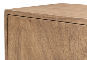 Sarreid Augustus 2 Door Cabinet - Stylish Flaky Pine Finish With Acacia & Iron In Antique Nickel Design Tan  53435