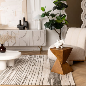 Homeroots 5' X 8' Gray And Black Abstract Power Loom Distressed Non Skid Area Rug  Polyester 534394