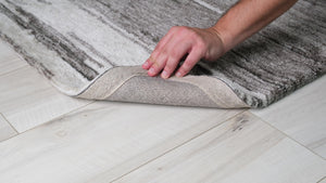 Homeroots 5' X 8' Gray And Black Abstract Power Loom Distressed Non Skid Area Rug  Polyester 534394