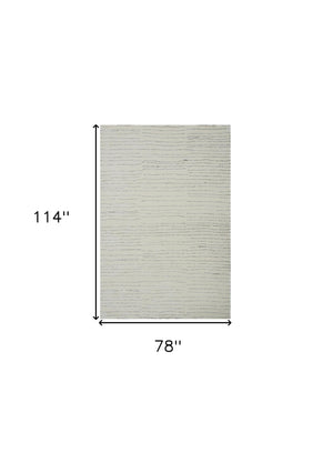 Homeroots 7' X 10' Beige And Gray Abstract Power Loom Distressed Non Skid Area Rug  Polyester 534398