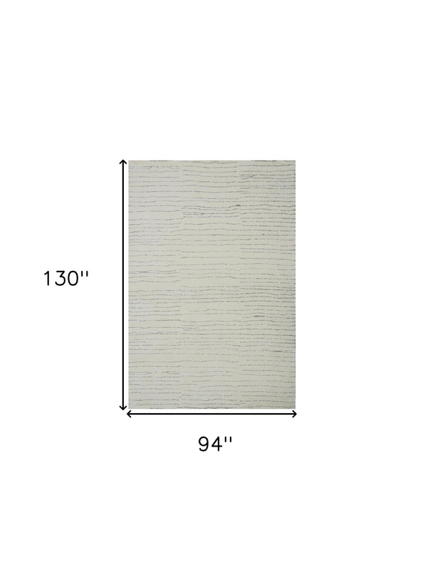 Homeroots 8' X 11' Beige And Gray Abstract Power Loom Distressed Area Rug  Polyester 534399