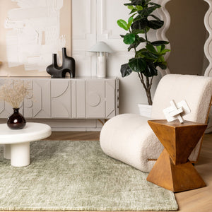 Homeroots 5' X 8' Green And Ivory Geometric Power Loom Distressed Non Skid Area Rug  Polyester 534400