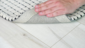 Homeroots 5' X 8' Beige And Black Checkered Power Loom Distressed Area Rug  Polyester 534409