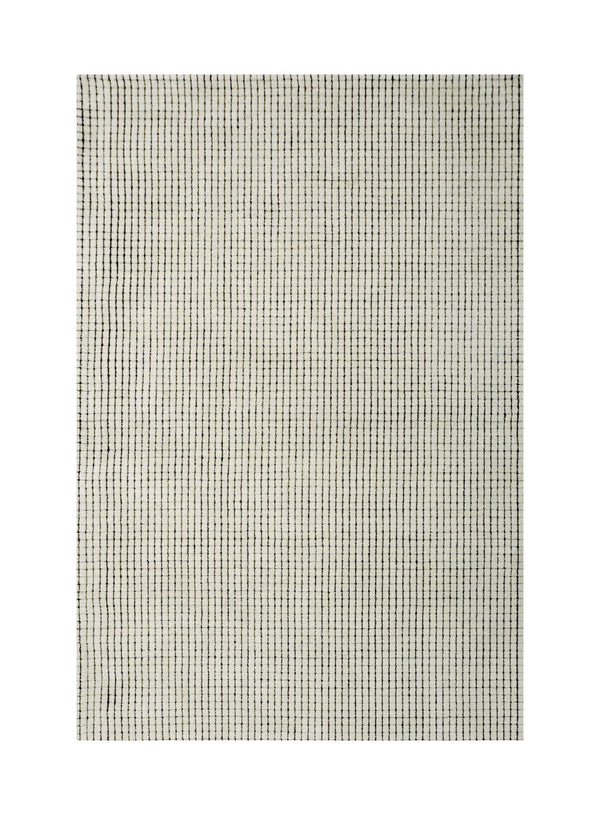 Homeroots 8' X 11' Beige And Black Checkered Power Loom Distressed Area Rug  Polyester 534411