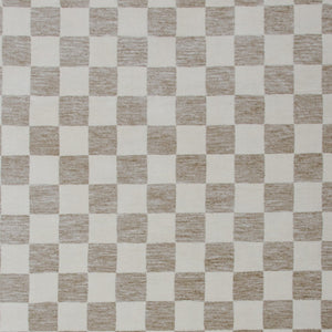 Homeroots 5' X 8' Beige And Brown Checkered Power Loom Area Rug  Polyester 534412