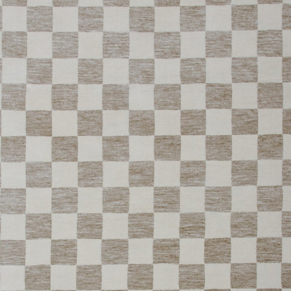 Homeroots 5' X 8' Beige And Brown Checkered Power Loom Area Rug  Polyester 534412