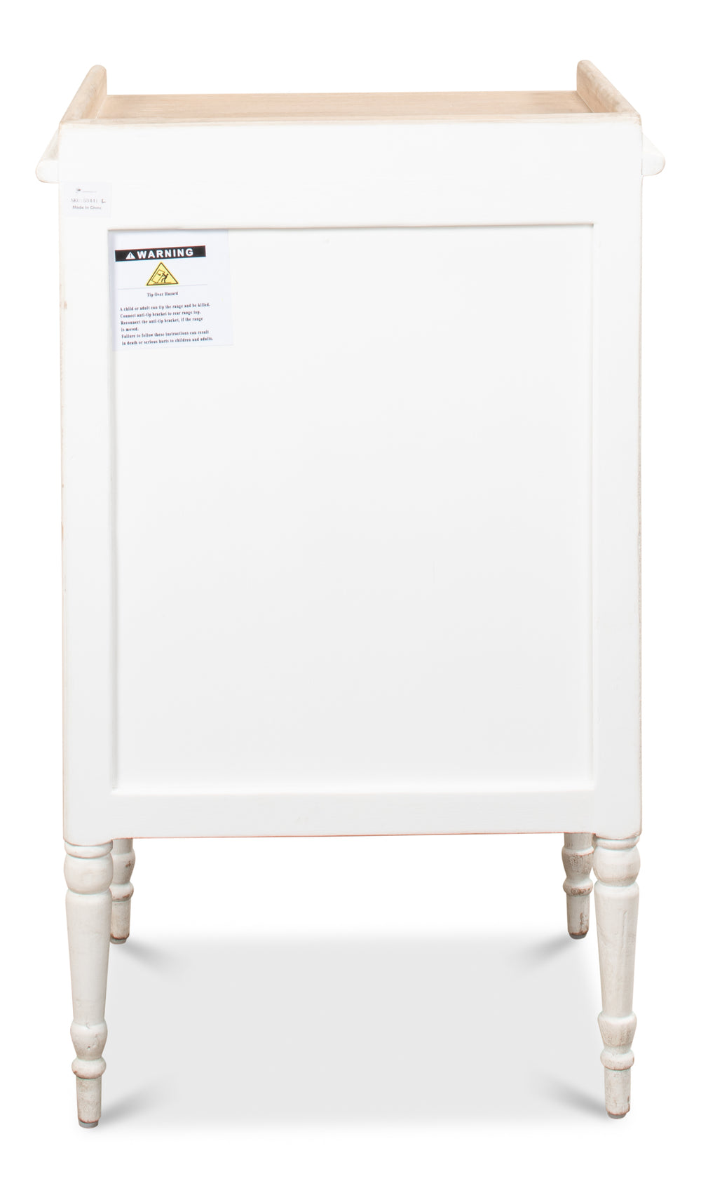 Sarreid Rose Side Table Left - Antique White Base With Natural Pine Top For Elegant Home Décor Solutions White  53441l