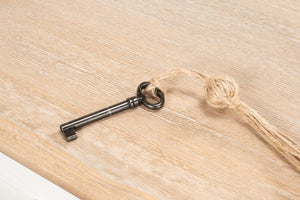 Sarreid Rose Side Table Left - Antique White Base With Natural Pine Top For Elegant Home Décor Solutions White  53441l