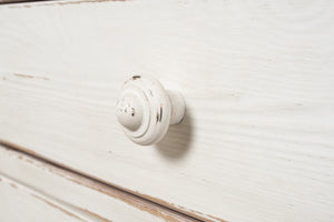 Sarreid Rose Side Table Left - Antique White Base With Natural Pine Top For Elegant Home Décor Solutions White  53441l