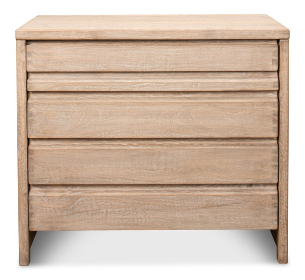 Sarreid Xander Five Drawer Commode - Elegant Natural Pine Wood Finish For Stylish And Functional Storage Tan  53446