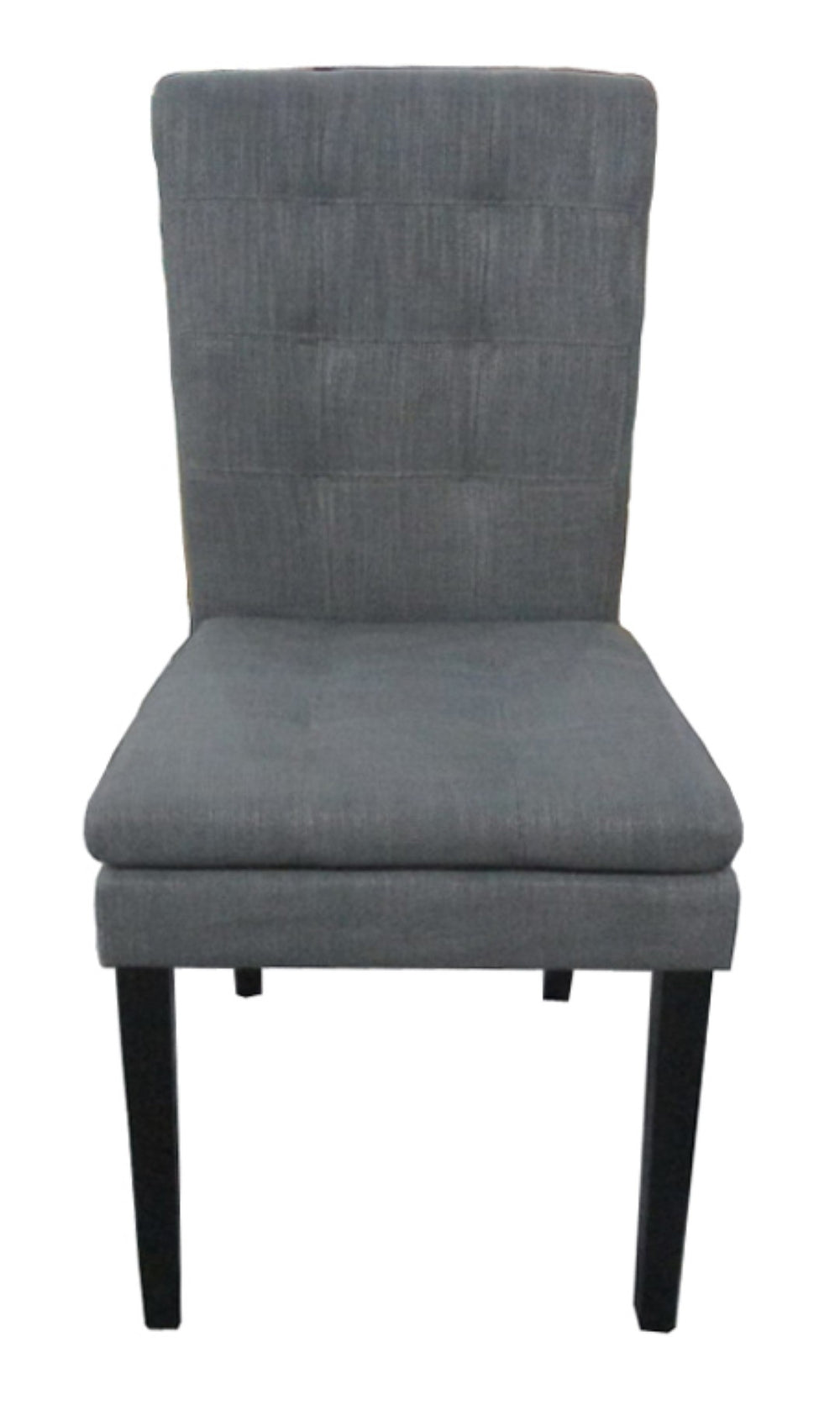 English Elm Badin Tufted Bonded Leather Dining Chairs Rubberwood Frame Set of 2 Contemporary 53447.00CCL