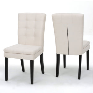 Christopher Knight Home® - Noble House - Badin Beige Fabric Dining Chair (Set of 2)