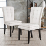 Christopher Knight Home® - Noble House - Badin Beige Fabric Dining Chair (Set of 2)