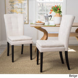 Christopher Knight Home® - Noble House - Badin Beige Fabric Dining Chair (Set of 2)