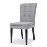 Christopher Knight Home® - Noble House - Badin Light Grey Fabric Dining Chair (Set of 2)