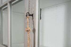 Sarreid Harper Soft Grey Glass Front Bookcase - Stylish Pine Design For Elegant Home Storage Solutions Grey  53450