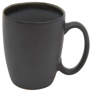 Homeroots Green And Black Sixteen Piece Round Tone On Tone Ceramic Service For Four Dinnerware Set   534530