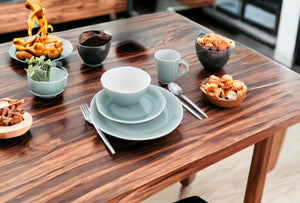 Homeroots Sage Sixteen Piece Ceramic Service For Four Dinnerware Set   534536